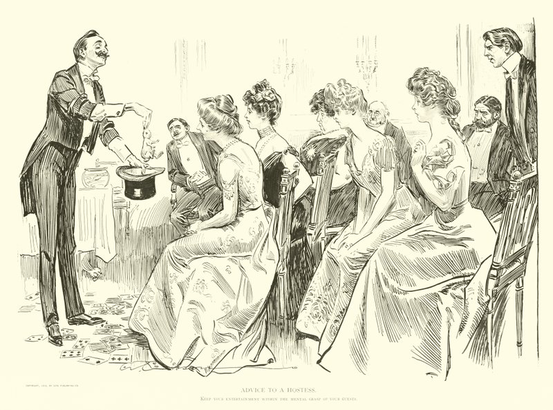 Ilustración para La Escalera Social de Charles Dana Gibson