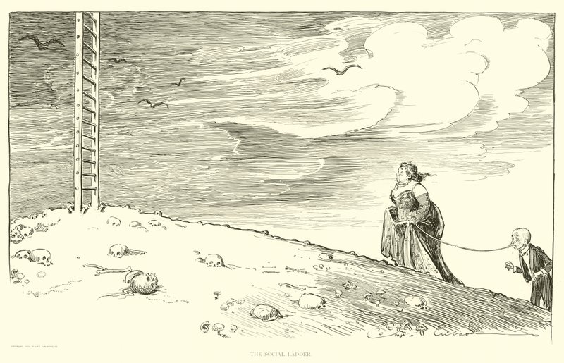 Ilustración para La Escalera Social de Charles Dana Gibson