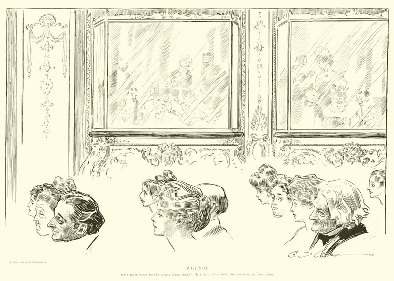 Ilustración para La Escalera Social de Charles Dana Gibson
