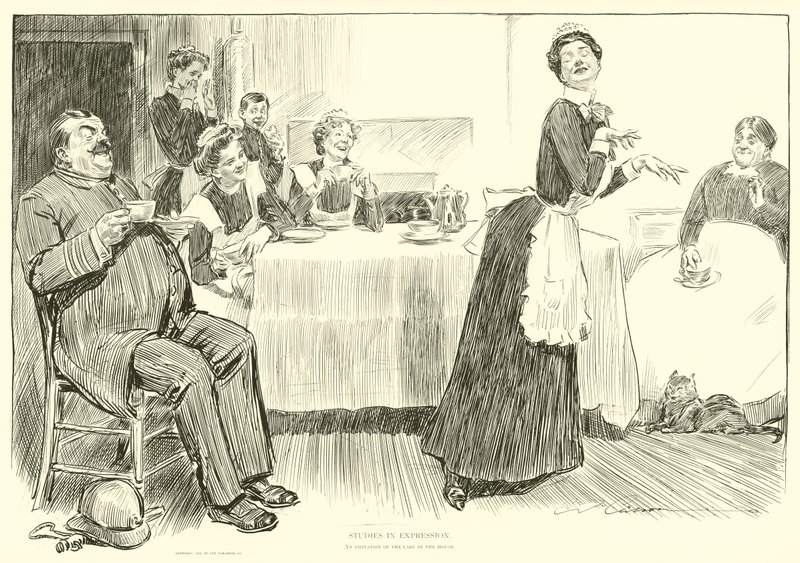 Ilustración para La Escalera Social de Charles Dana Gibson