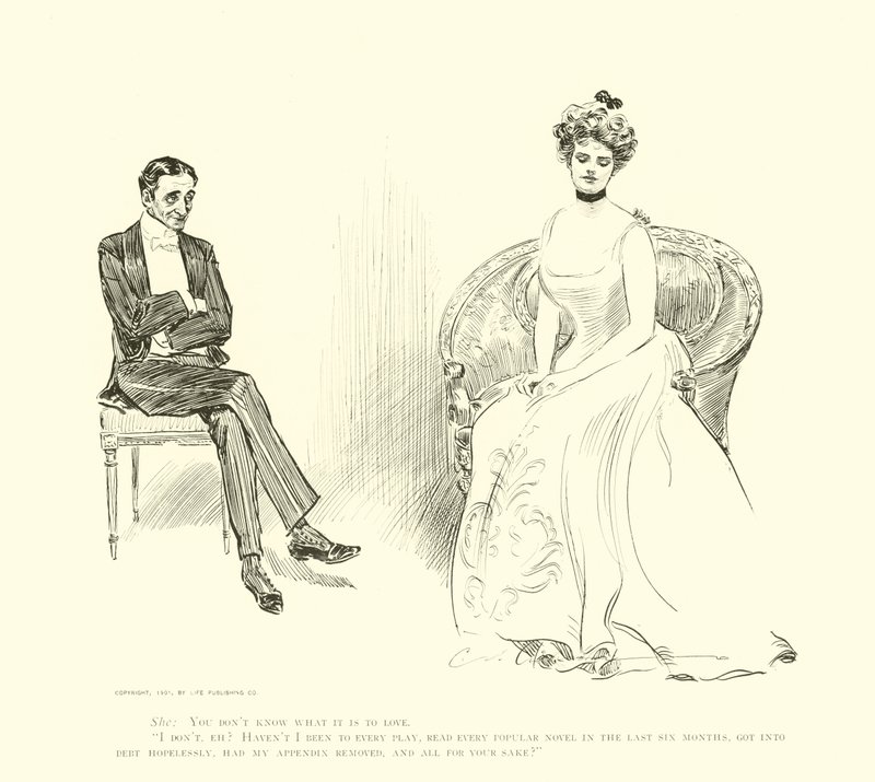 Ilustración para La Escalera Social de Charles Dana Gibson