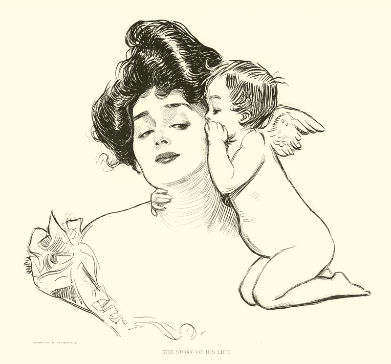 Ilustración para La Escalera Social de Charles Dana Gibson