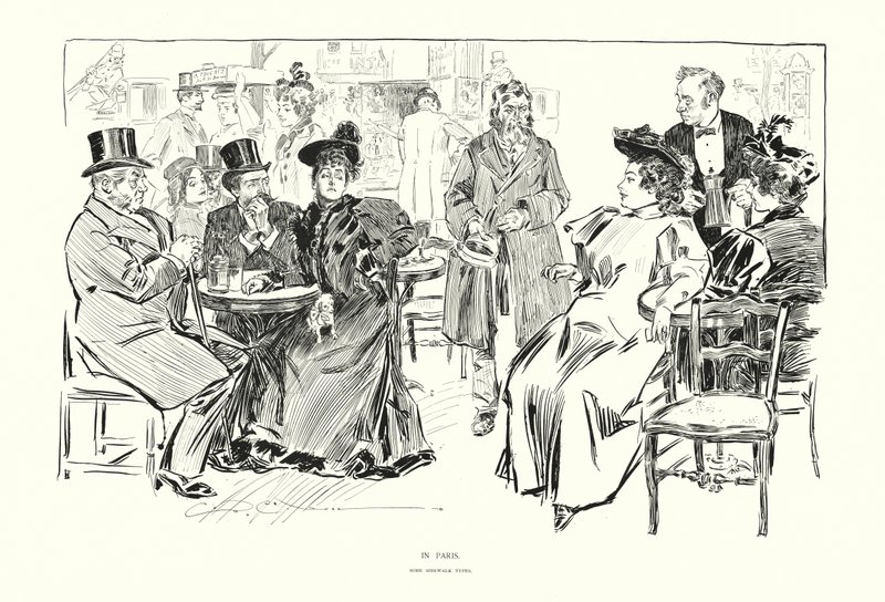 En París (litografía) de Charles Dana Gibson