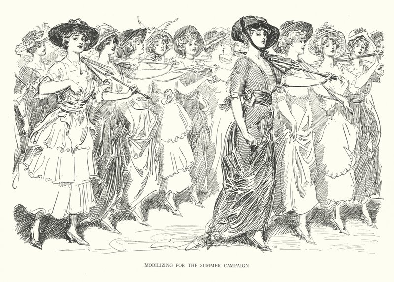 Movilización para la campaña de verano (litografía) de Charles Dana Gibson