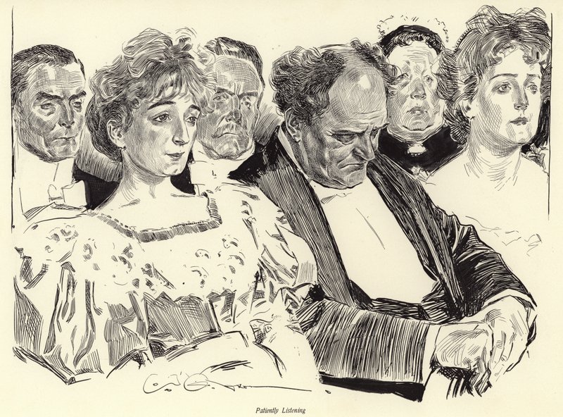 Escuchando pacientemente de Charles Dana Gibson