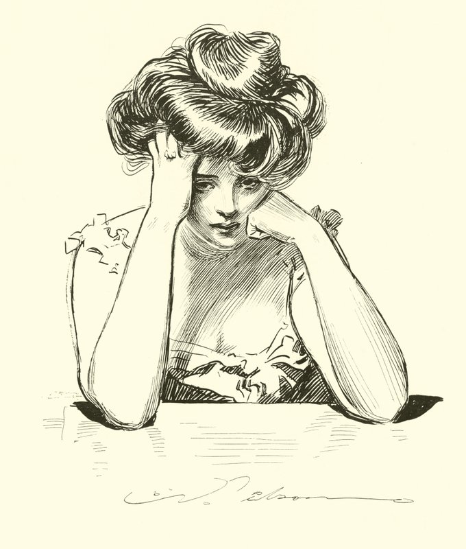 Ella decide morir a pesar del Dr. Bottles de Charles Dana Gibson