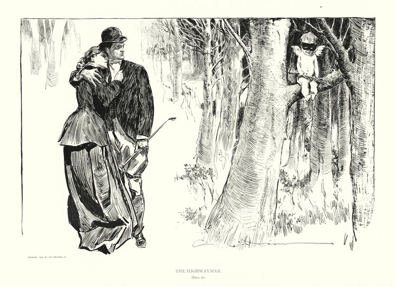El salteador de caminos (litografía) de Charles Dana Gibson
