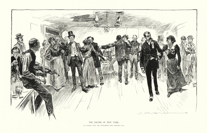 Los salones de Nueva York (litografía) de Charles Dana Gibson