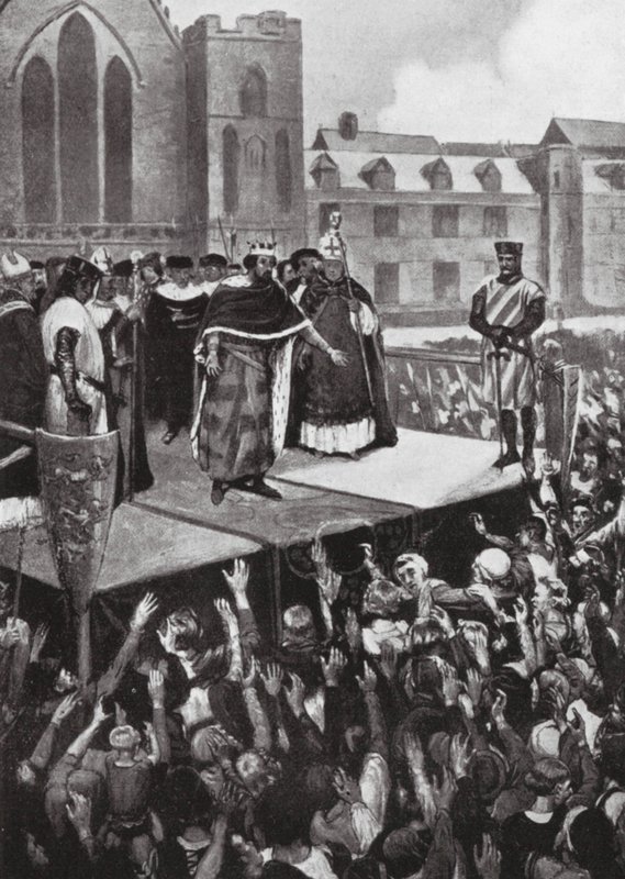 Eduardo I dirigiéndose a sus súbditos de Charles Daniel Ward