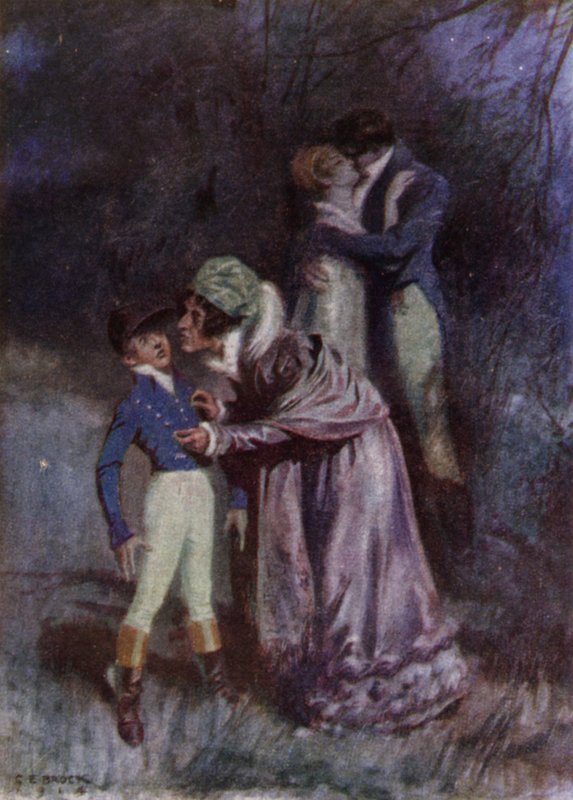 Ilustración para The Amateur Gentleman de Jeffery Farnol (litografia en color) de Charles Edmund (after) Brock