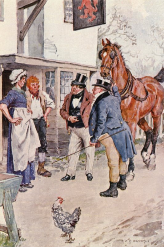 Ilustración para The Pickwick Papers de Charles Dickens (litografía en color) de Charles Edmund (after) Brock