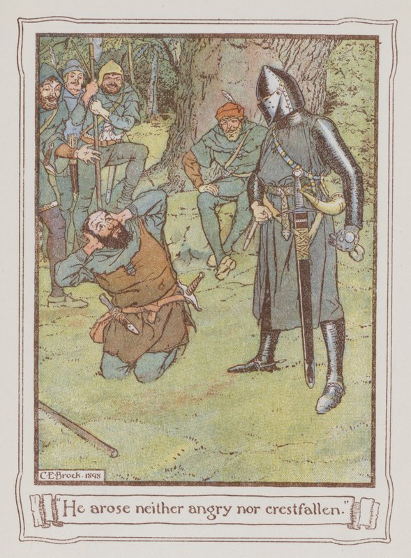 Ilustración de Ivanhoe de Sir Walter Scott de Charles Edmund Brock