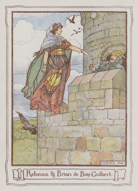 Ilustración de Ivanhoe de Sir Walter Scott de Charles Edmund Brock
