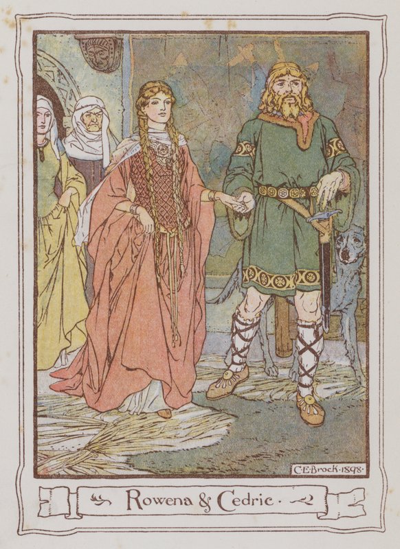 Ilustración de Ivanhoe de Sir Walter Scott de Charles Edmund Brock