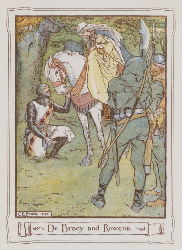 Ilustración para Ivanhoe de Sir Walter Scott de Charles Edmund Brock