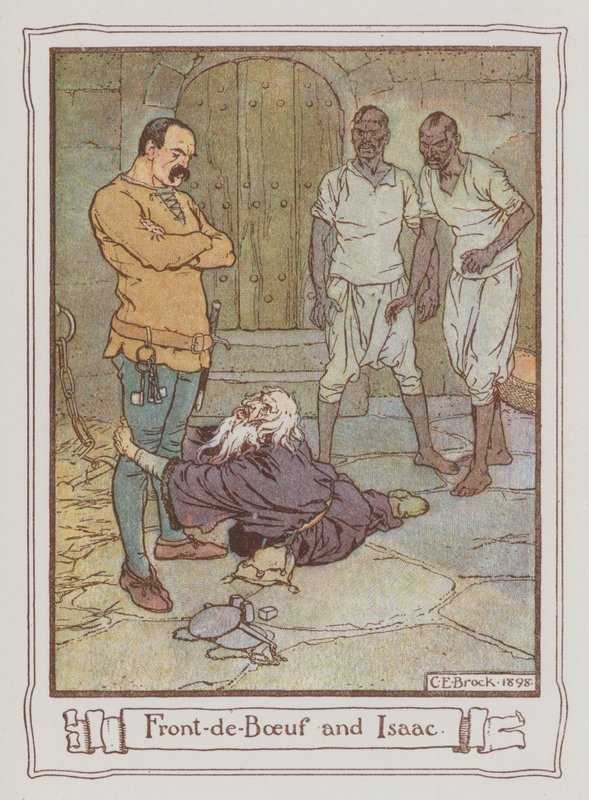 Ilustración para Ivanhoe de Sir Walter Scott de Charles Edmund Brock
