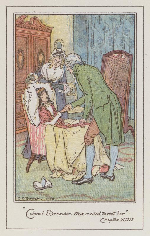 Ilustración para Sentido y Sensibilidad de Jane Austen de Charles Edmund Brock