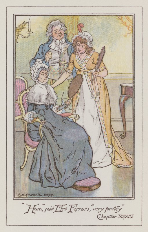 Ilustración para Sentido y Sensibilidad de Jane Austen de Charles Edmund Brock