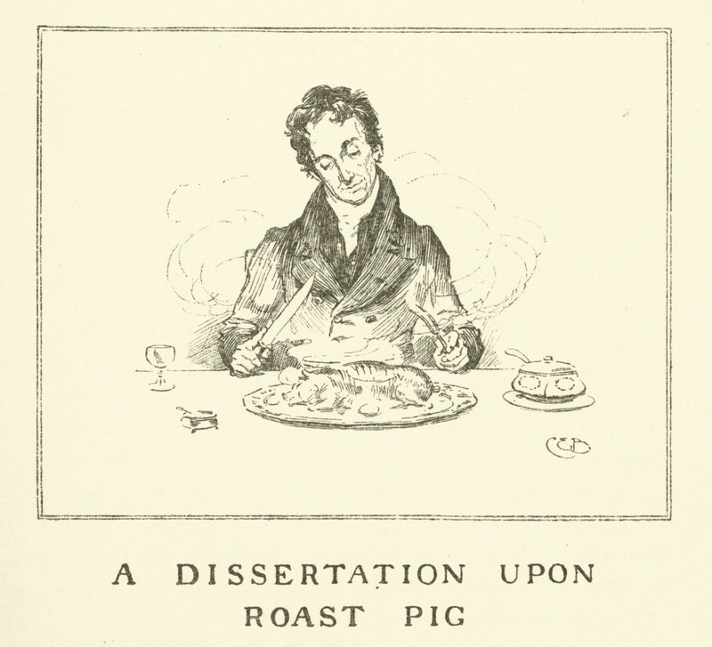 Ilustración para Los Ensayos de Elia de Charles Lamb de Charles Edmund Brock