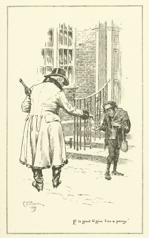 Ilustración para Los ensayos de Elia de Charles Lamb (grabado) de Charles Edmund Brock