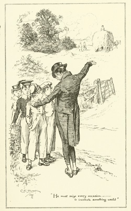 Ilustración para Los ensayos de Elia de Charles Lamb de Charles Edmund Brock