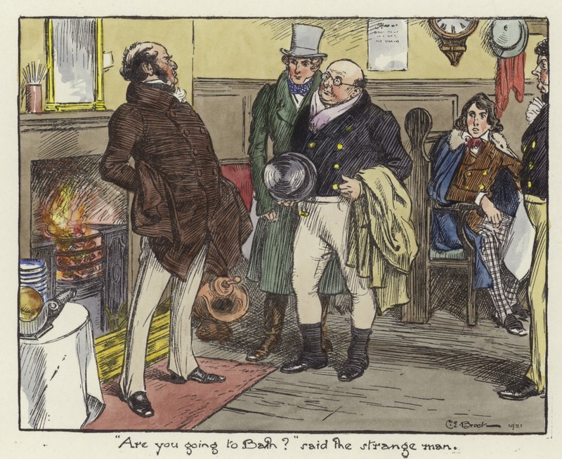 Ilustración para los Papeles de Pickwick de Charles Edmund Brock