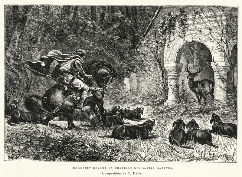 Dagoberto frente a la Capilla de los Santos Mártires de Charles Edouard Delort