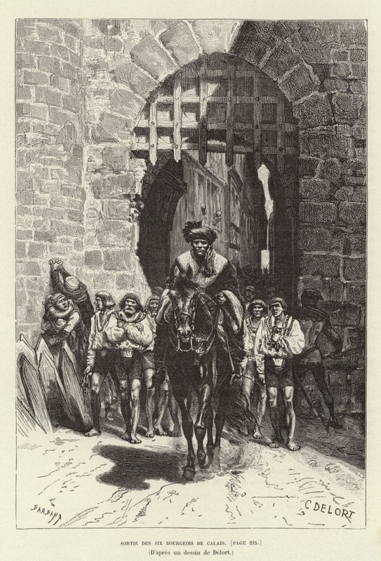 Salida de los seis burgueses de Calais de Charles Edouard Delort