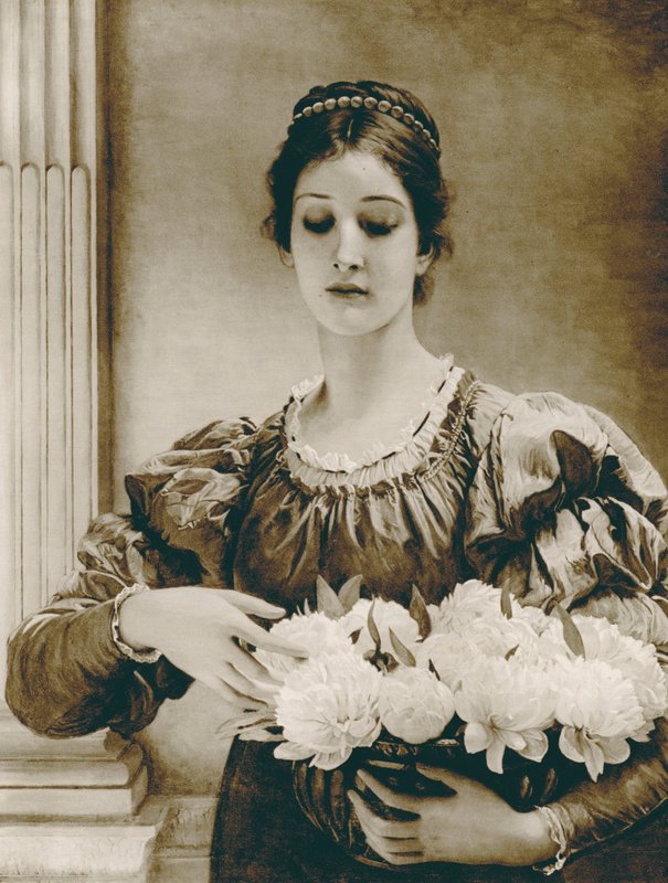 Peonias (fotograbado) de Charles Edward (after) Perugini