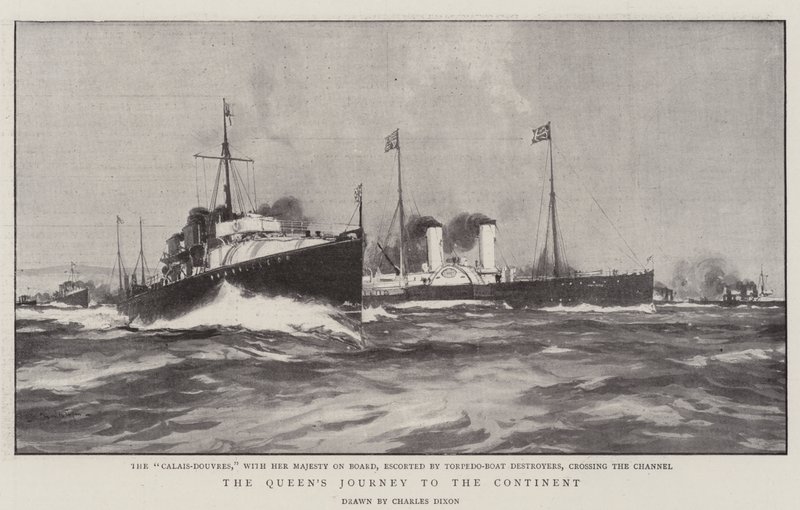 El viaje de la reina al continente de Charles Edward Dixon