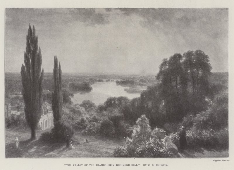El valle del Támesis desde Richmond Hill de Charles Edward Johnson
