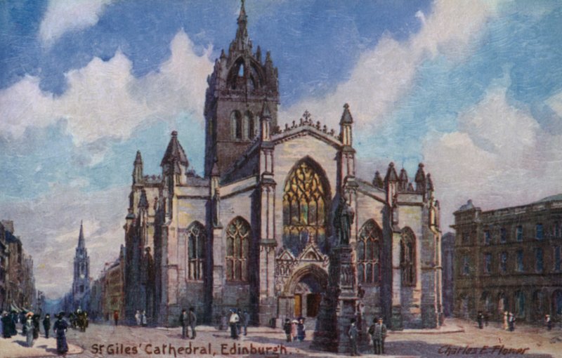 Catedral de St Giles, Edimburgo, Escocia de Charles Edwin Flower