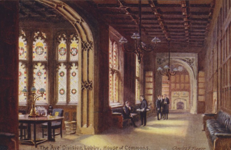 El Lobby de la División Aye, Cámara de los Comunes de Charles Edwin Flower
