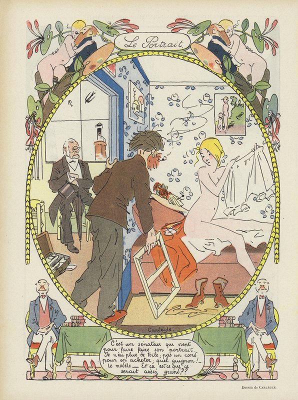 El retrato. Ilustración para Le Rire de Charles Emile Egli