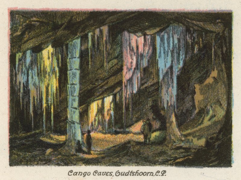 Sudáfrica: Cango Caves, Oudtshoorn, CP (litografía en color) de Charles Ernest Peers