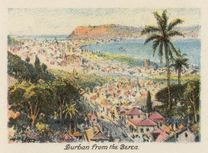 Sudáfrica: Durban desde el Berea (litografía en color) de Charles Ernest Peers