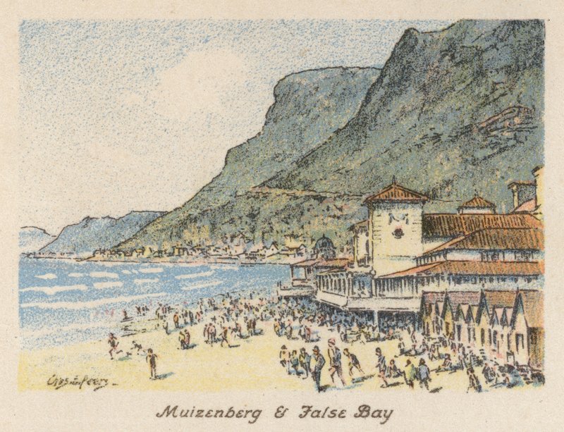 Sudáfrica: Muizenberg y False Bay (litografía en color) de Charles Ernest Peers