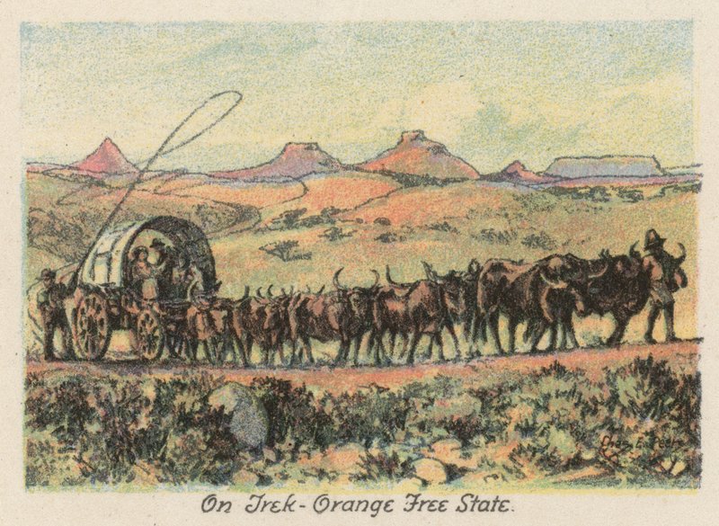 Sudáfrica: On Trek, Orange Free State (litografía en color) de Charles Ernest Peers