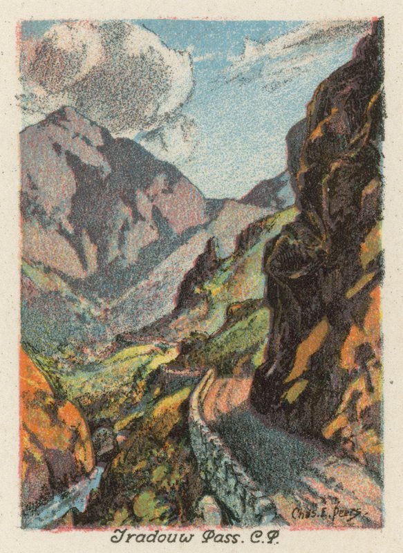 Sudáfrica: Tradouw Pass, CP (litografía en color) de Charles Ernest Peers