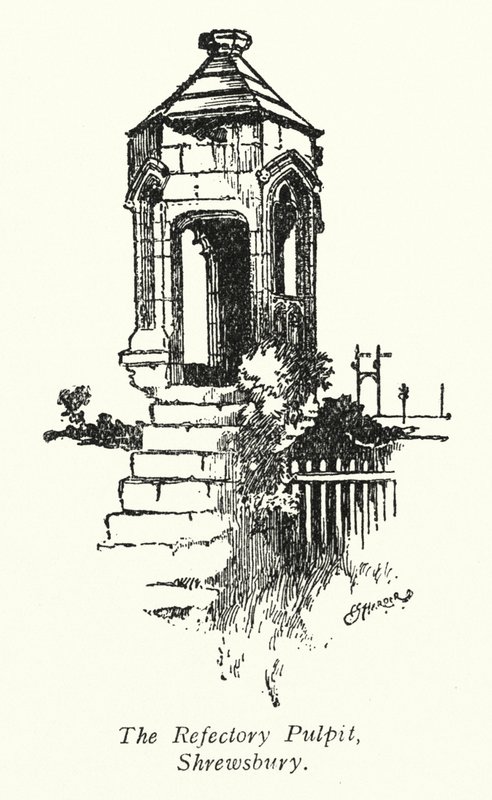 El púlpito del refectorio, Shrewsbury (litografía) de Charles George Harper