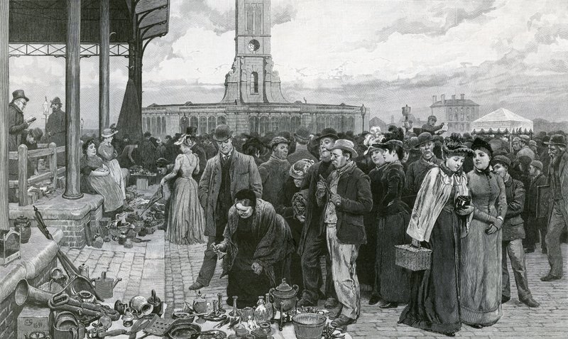 Un día de feria en Londres en el Mercado de Ganado Metropolitano de Charles Green