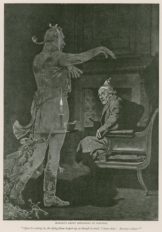 Ilustración para Un cuento de Navidad de Charles Dickens de Charles Green