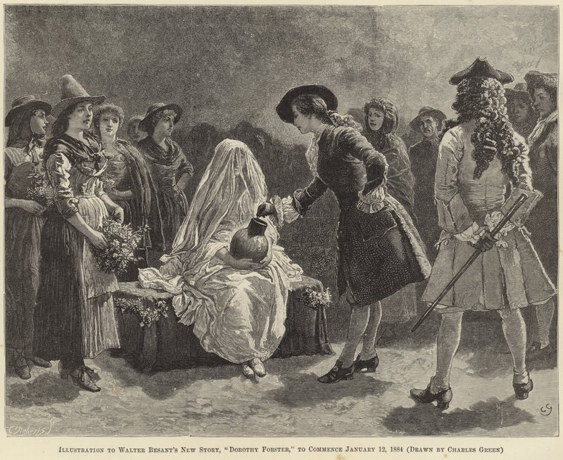 Ilustración para Dorothy Forster por Walter Besant de Charles Green