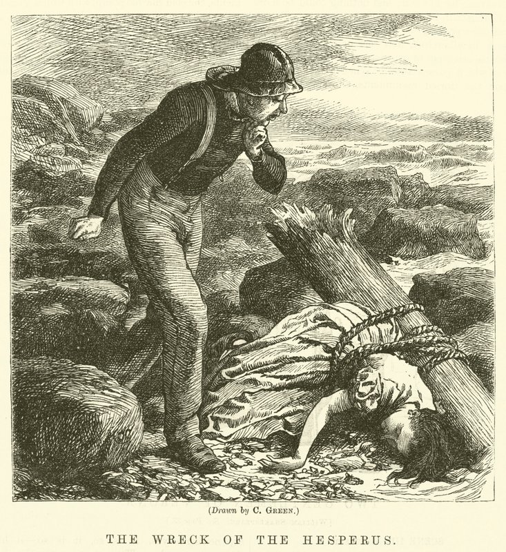 El naufragio del Hesperus de Charles Green