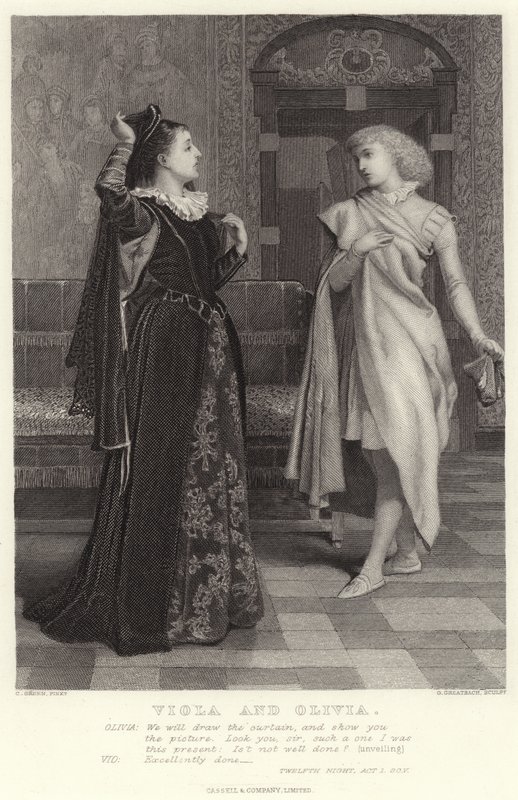 Viola y Olivia, Noche de Reyes, Acto I, Escena V de Charles Green