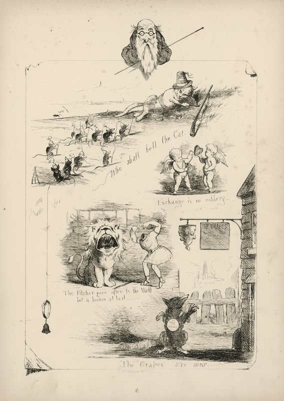 Página de Proverbios con imágenes de Charles H Bennett de Charles Henry (after) Bennett