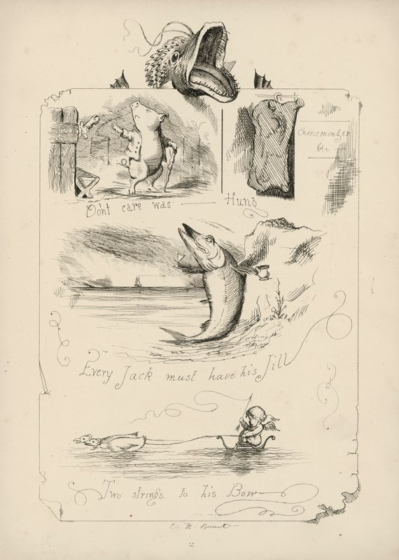 Página de Proverbios con imágenes de Charles H Bennett de Charles Henry (after) Bennett