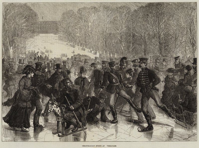 Deportes del día de Navidad en Versalles de Charles J. Staniland