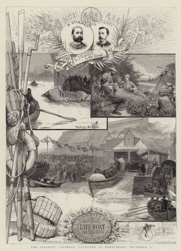 El bote salvavidas de los ciclistas, lanzado en Hartlepool, 17 de diciembre de Charles J. Staniland