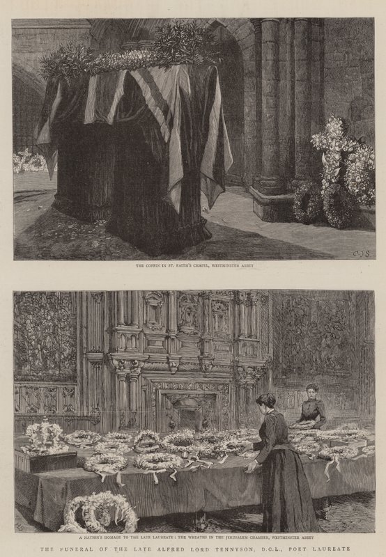 El funeral del difunto Alfred Lord Tennyson, DCL, Poeta Laureado de Charles J. Staniland